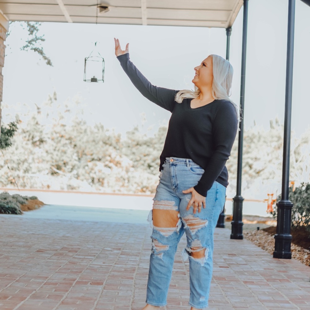 american eagle size 14 mom jean